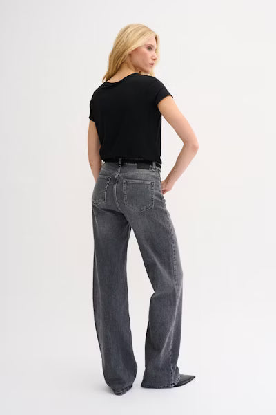 My Essential Wardrobe shirt Modal Tee zwart