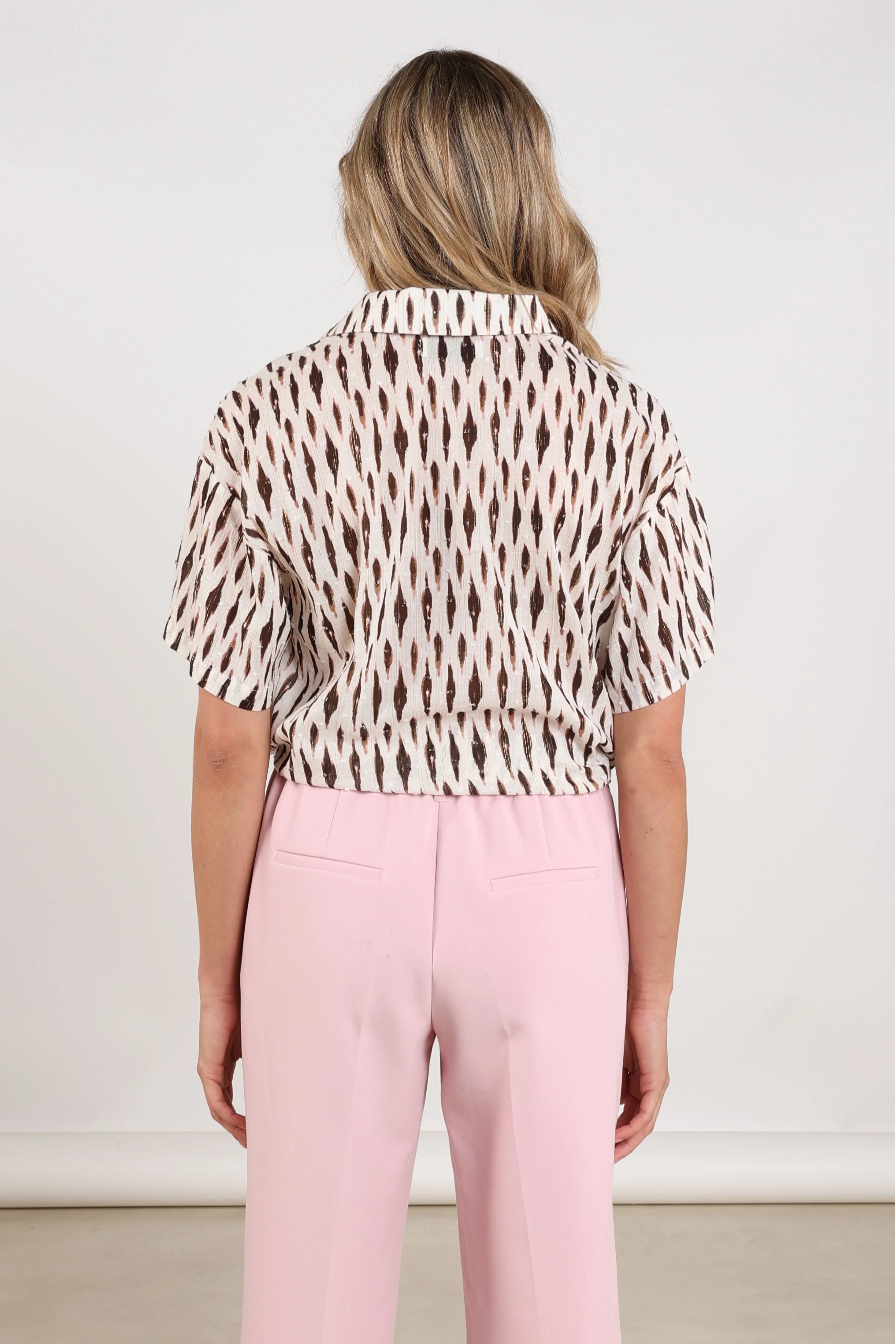 Nukus Britt Blouse Print offwhite/fango