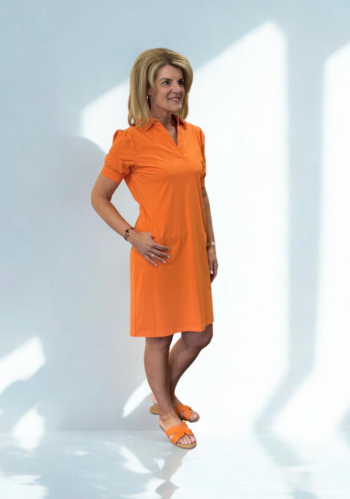 Mi Piace Travelstof Jurk 202605 orange