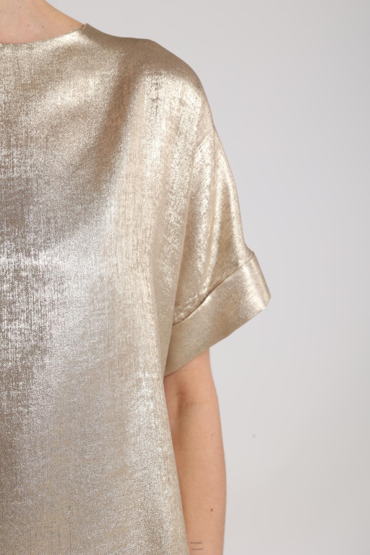 Nukus Irene Top Shiny goud