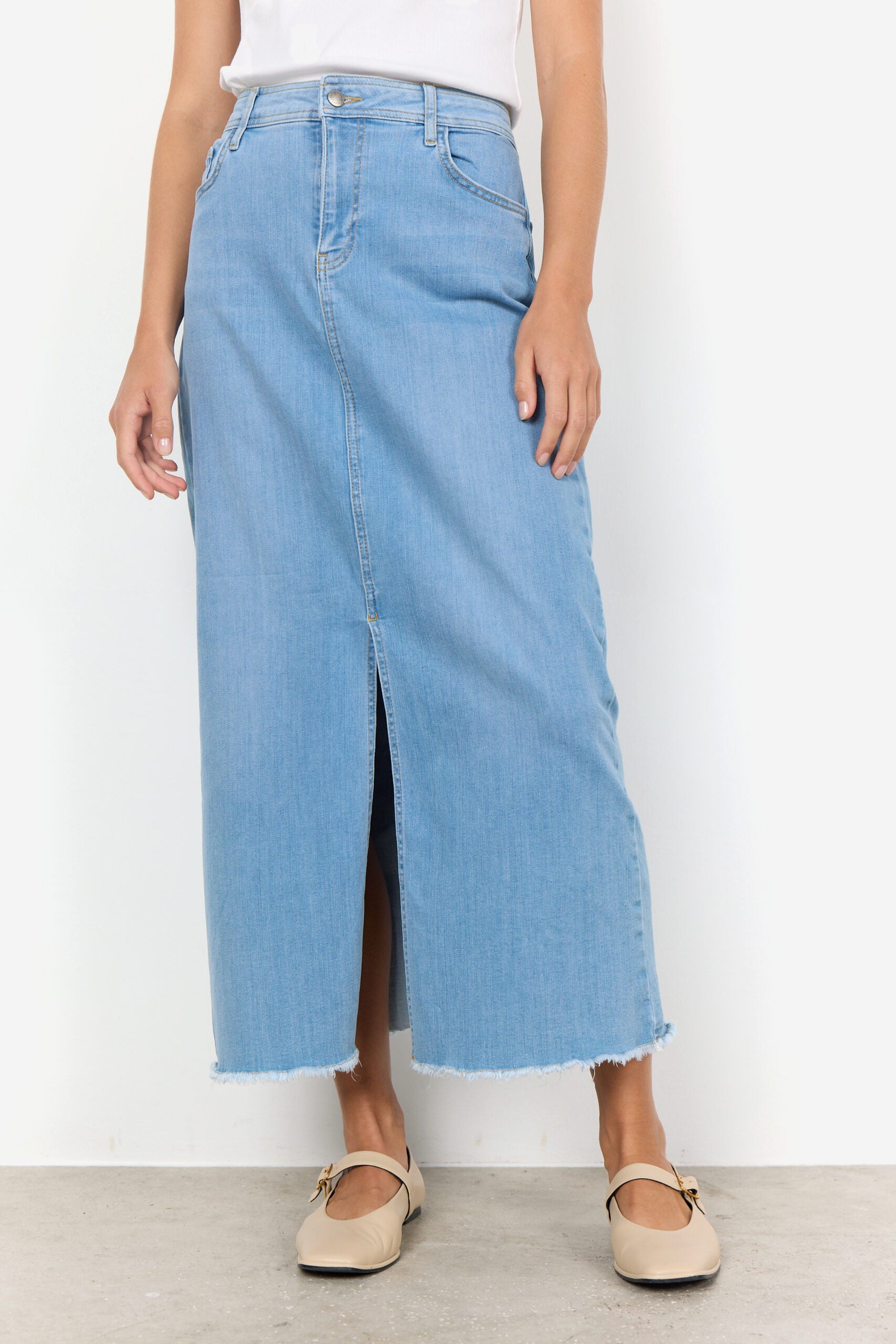 SoyaConcept Kimberly 26 spijker Denim Rok light blue