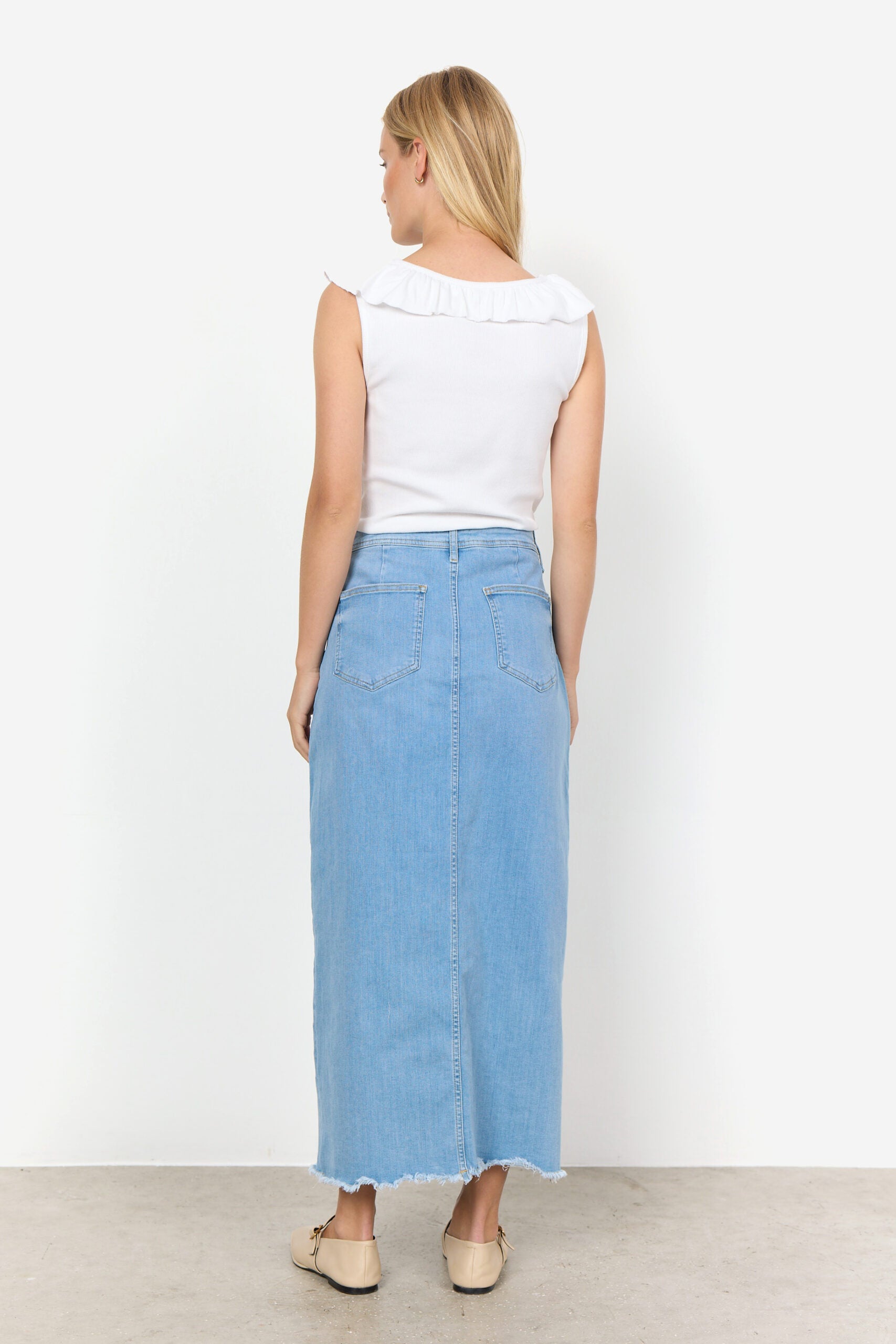 SoyaConcept Kimberly 26 spijker Denim Rok light blue