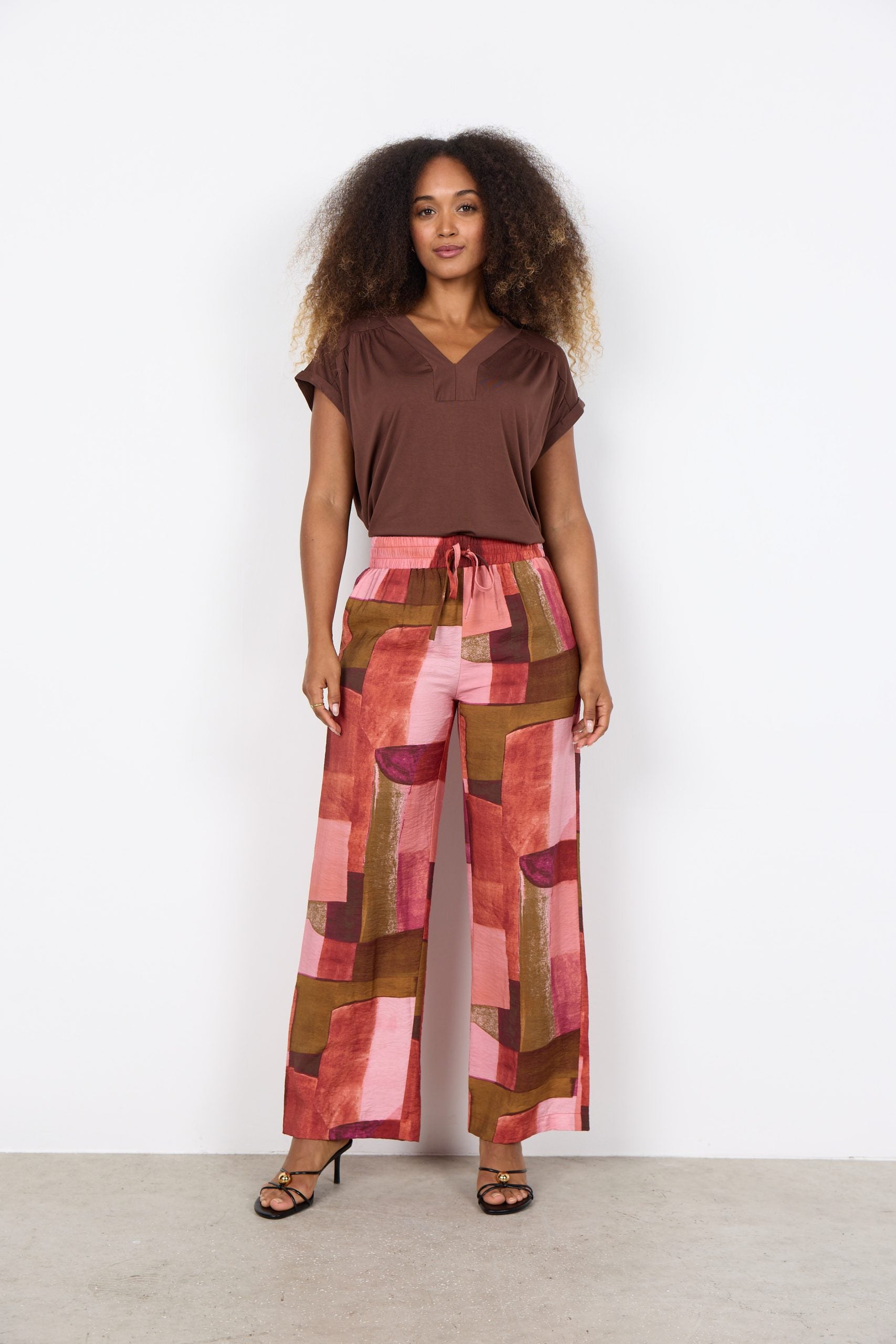 SoyaConcept Catania 3B Broek rapture rose print