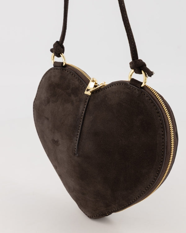 Tas lamour hart suede bruin/Goud T433