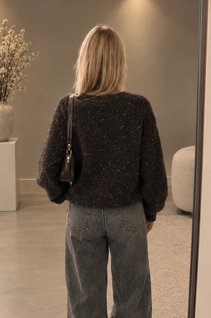 Freequent GRSNemes Cardigan coffee bean melange