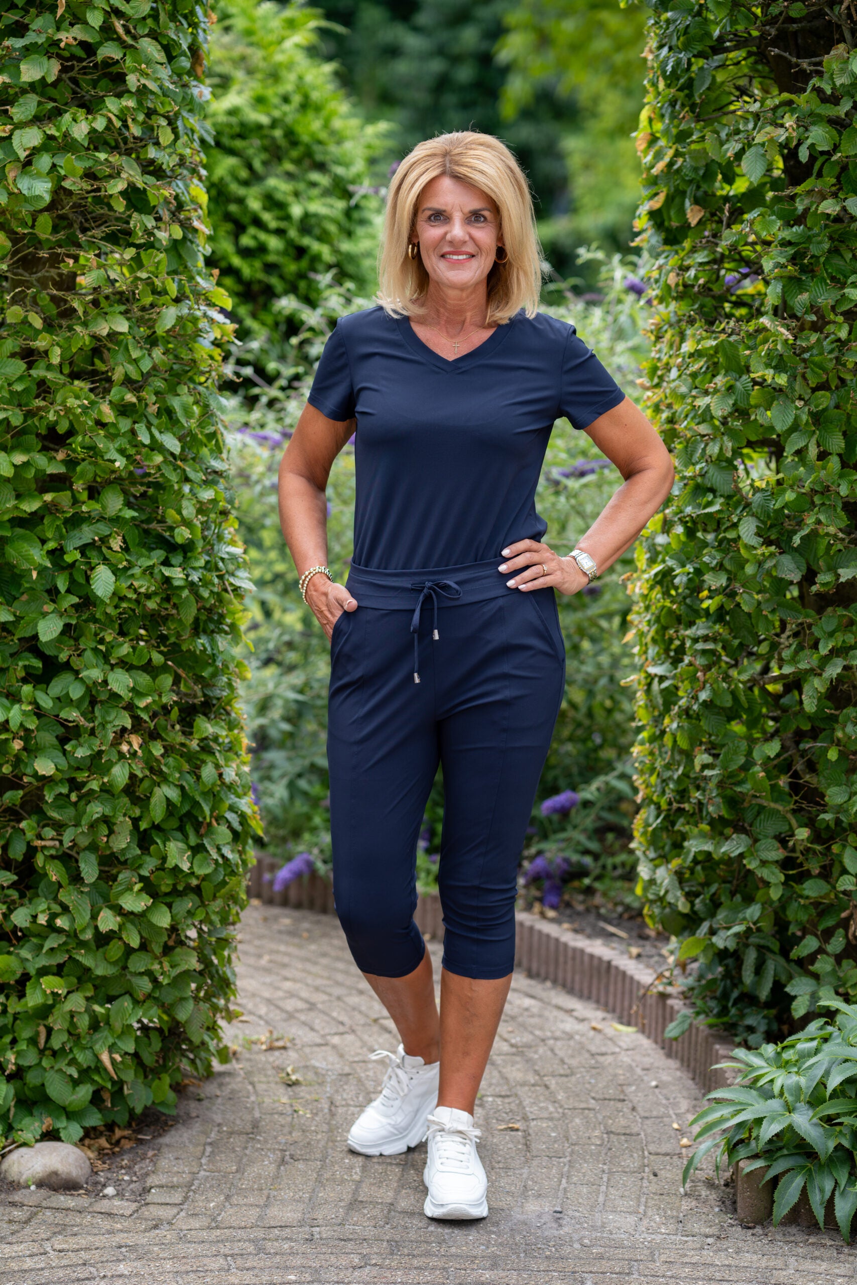 Mi Piace Travelbroek Capri donkerblauw 202082