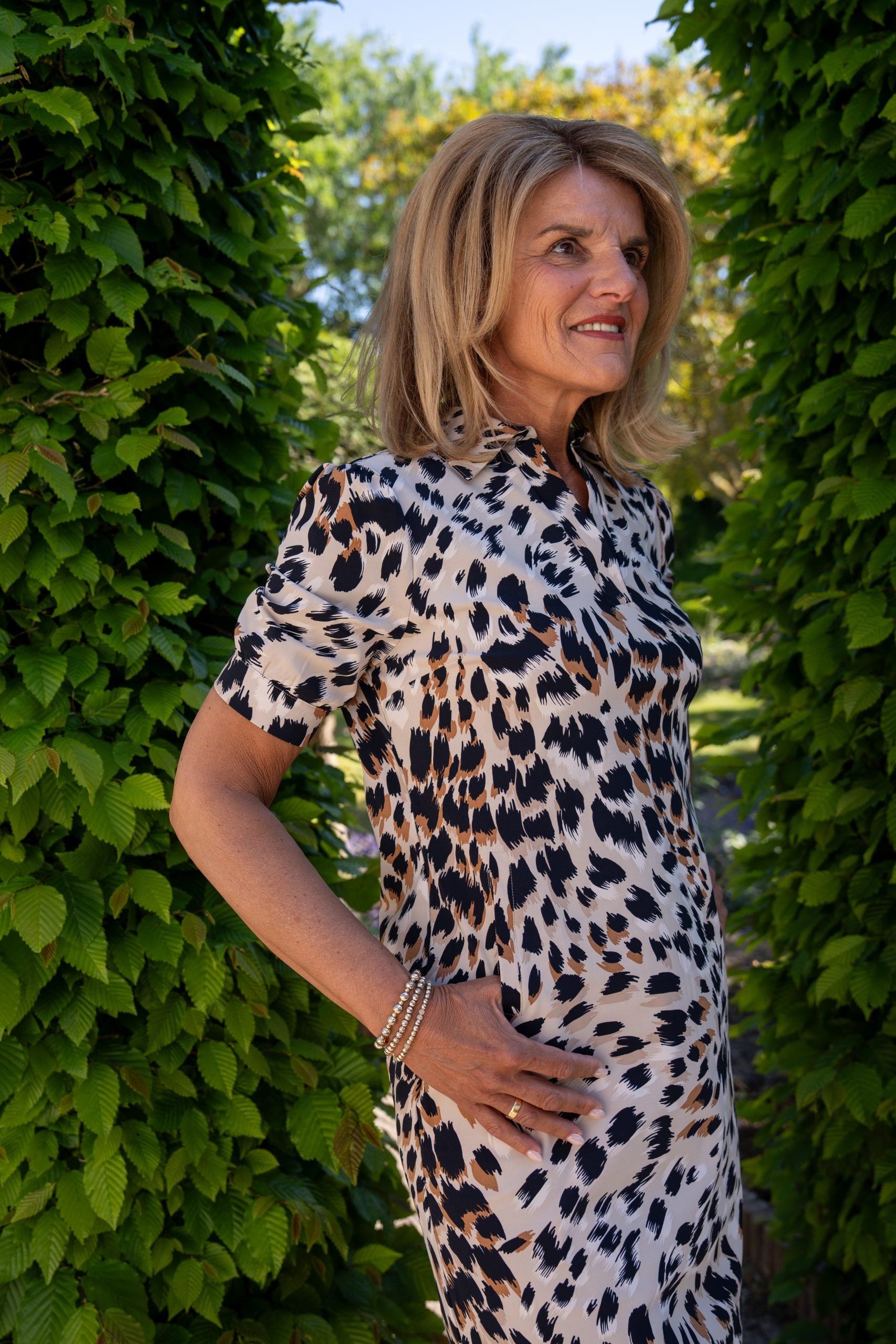 Mi Piace Travelstof Jurk latte faded camouflage 202605