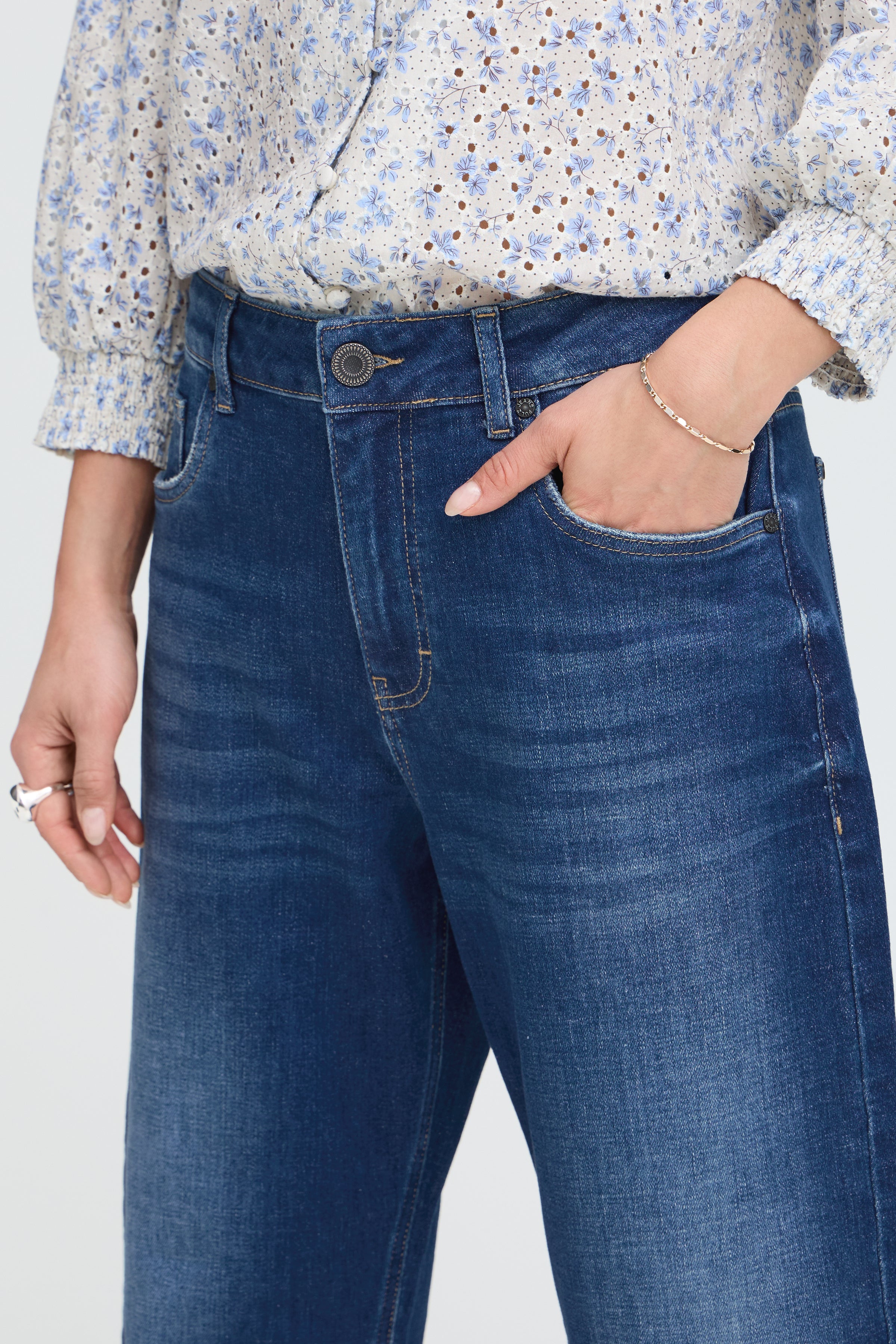 Pulz Jeans Anni HW Barrel Leg dark blue