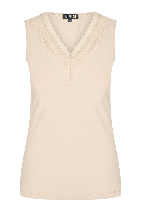 Mi Piace Travelstof Top Kant beige 202254