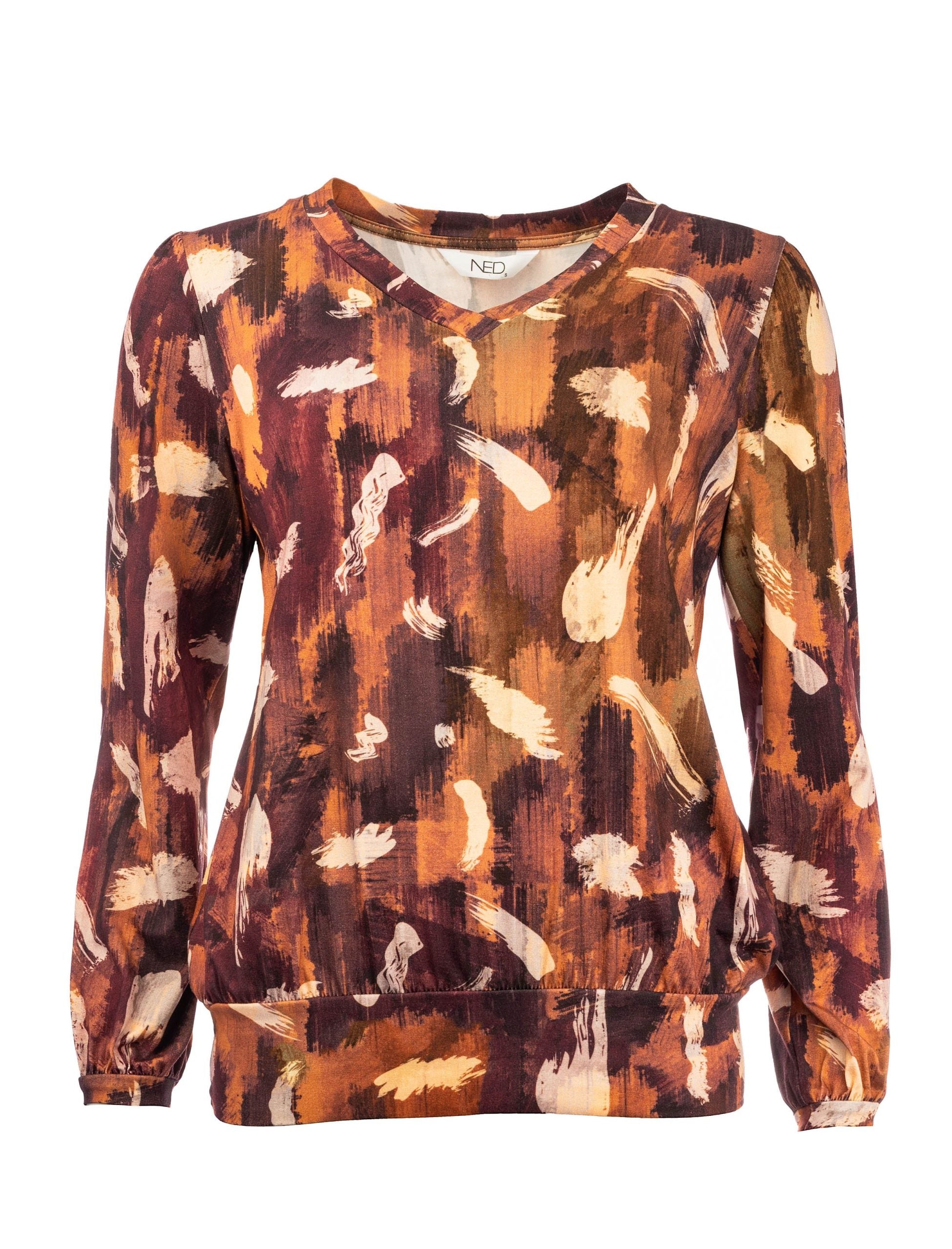 NED Veraya LS Colored Wipe Waves Tricot Top colored