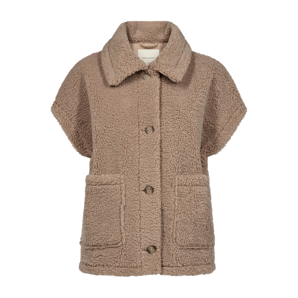 Freequent Lamby Teddy Gilet simply taupe