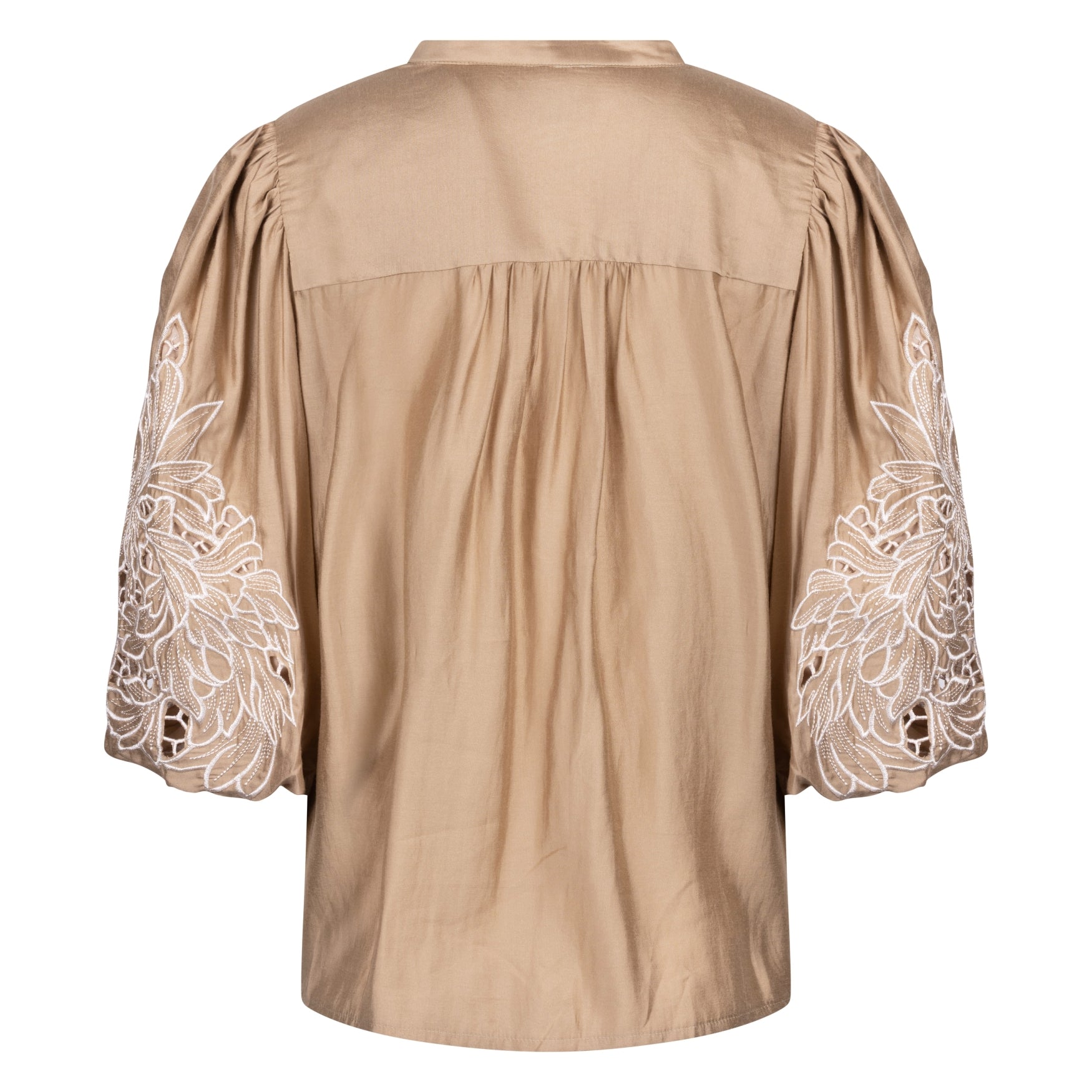 Nukus Rosie Blouse Embroidery camel