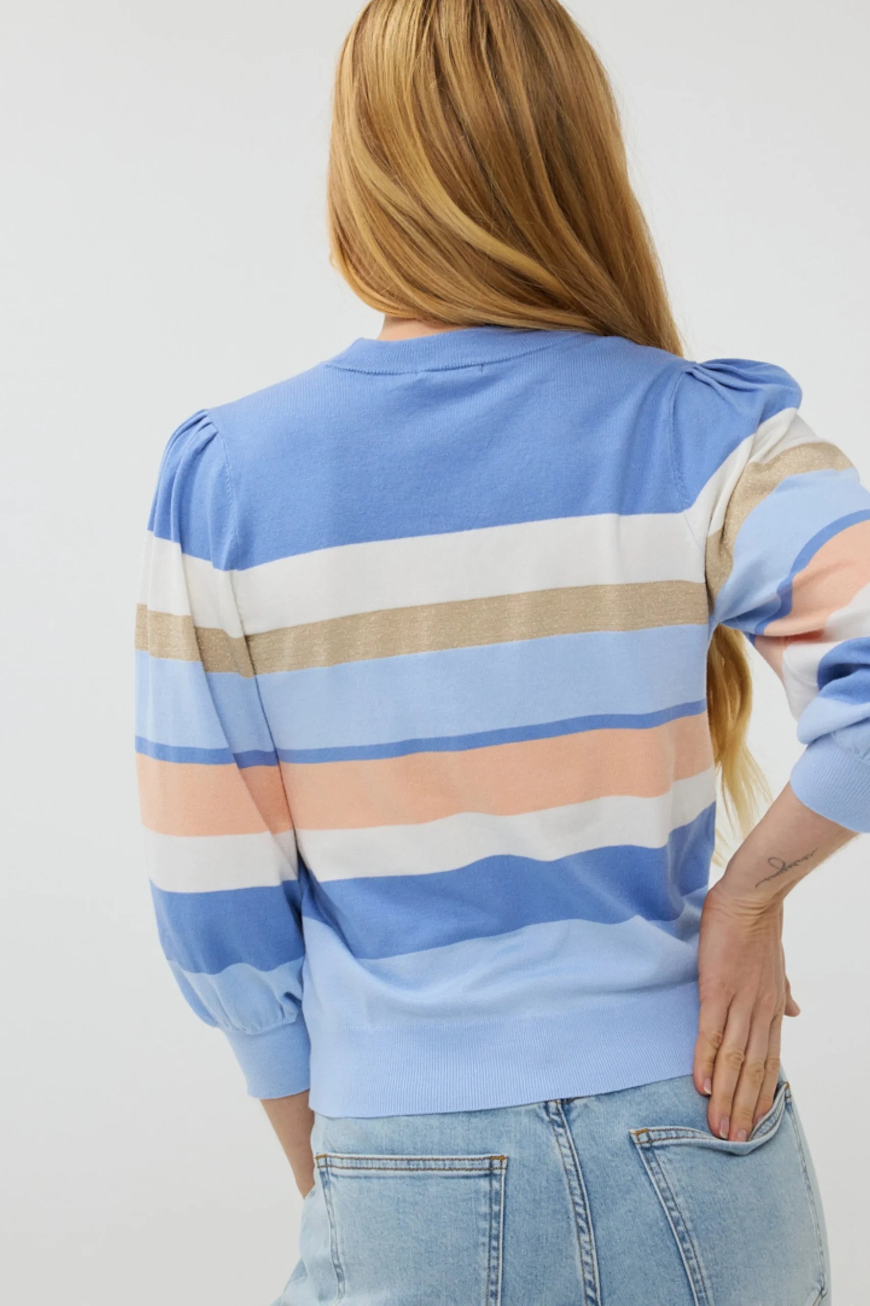 Esqualo Sweater Striped SP25.07015 blue