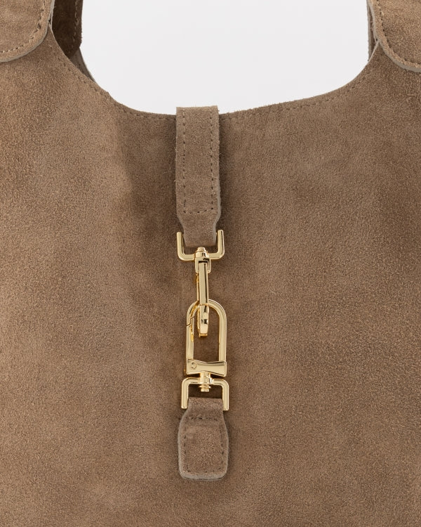 Loez Shopper Tas Suede taupe T404