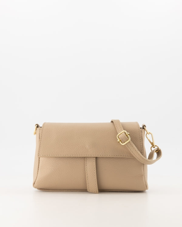 Amanda Tas Leer taupe T400