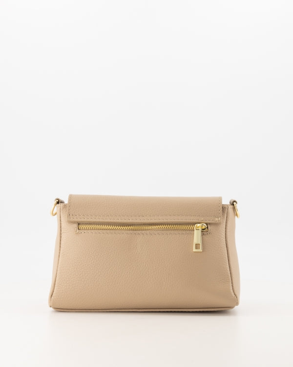 Amanda Tas Leer taupe T400