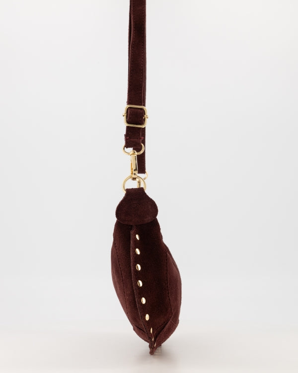 Monica Handtas Suede T418 burgundy
