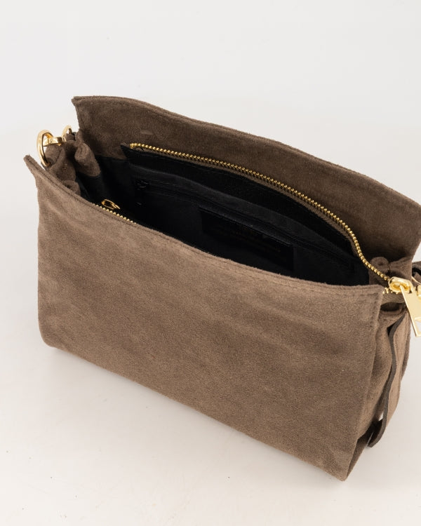 Sarah Schoudertas Suede T414 taupe