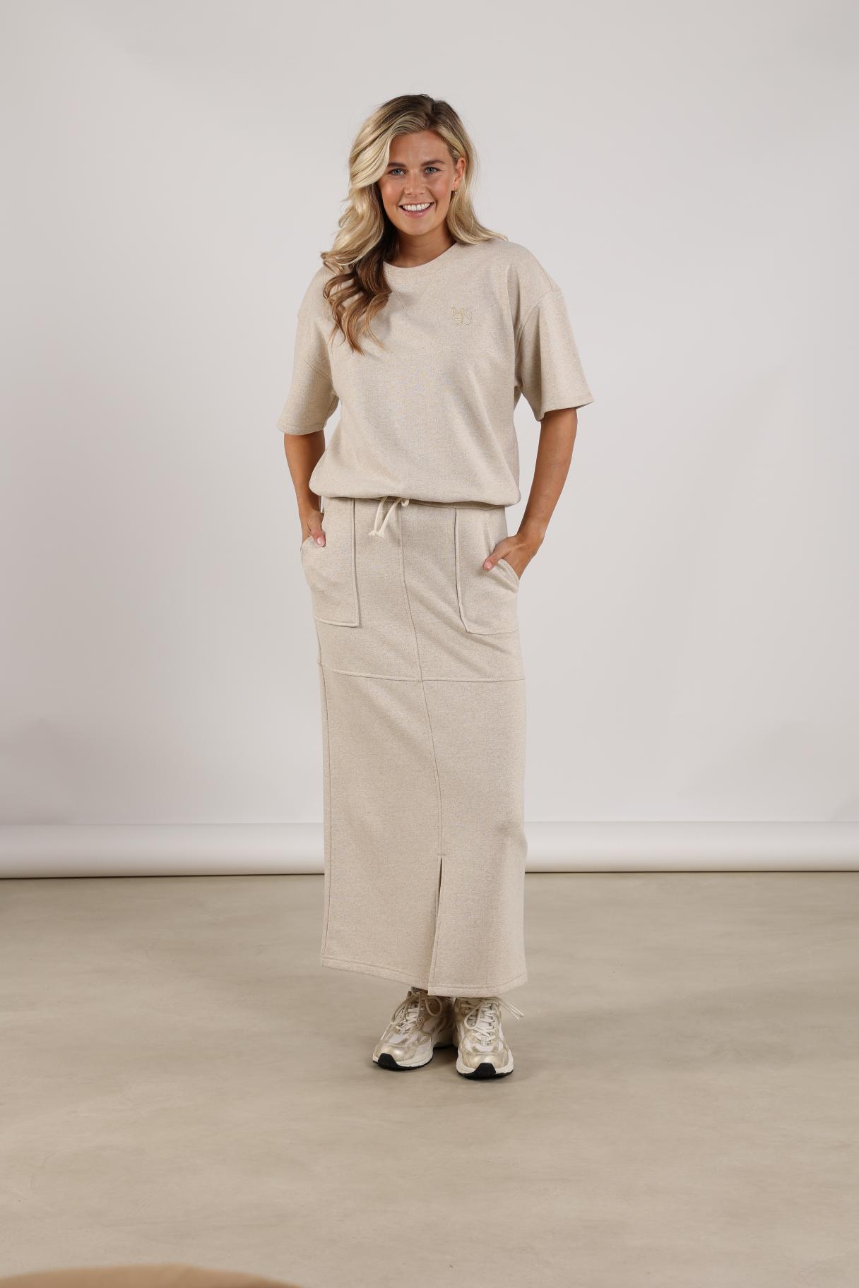 Nukus Roos Pullover Lurex sand