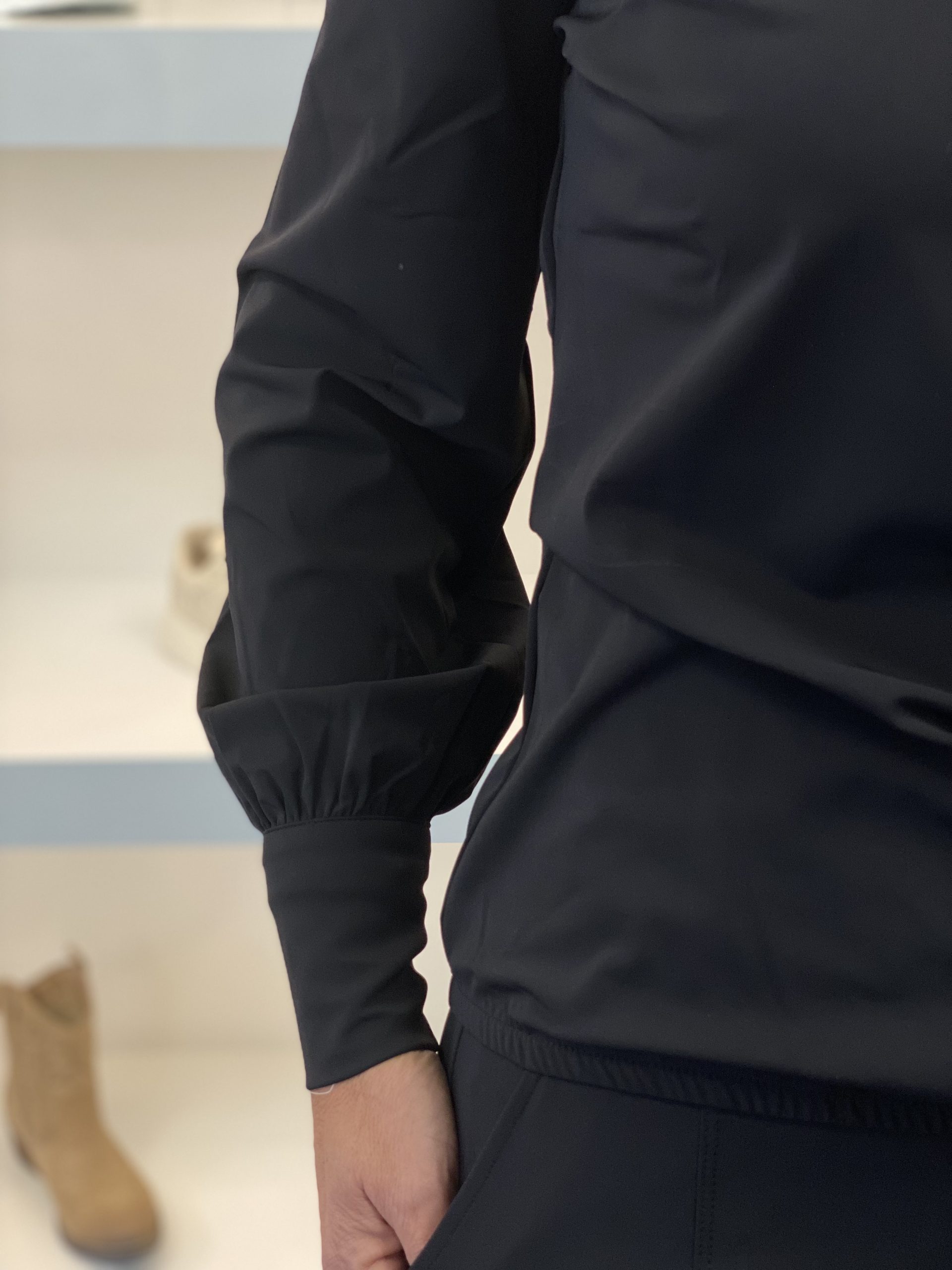 Mi Piace Travelstof Top Lange Mouw zwart 202226