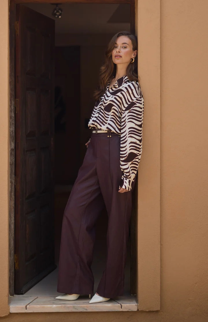 Nukus Jill Pants PU cherry