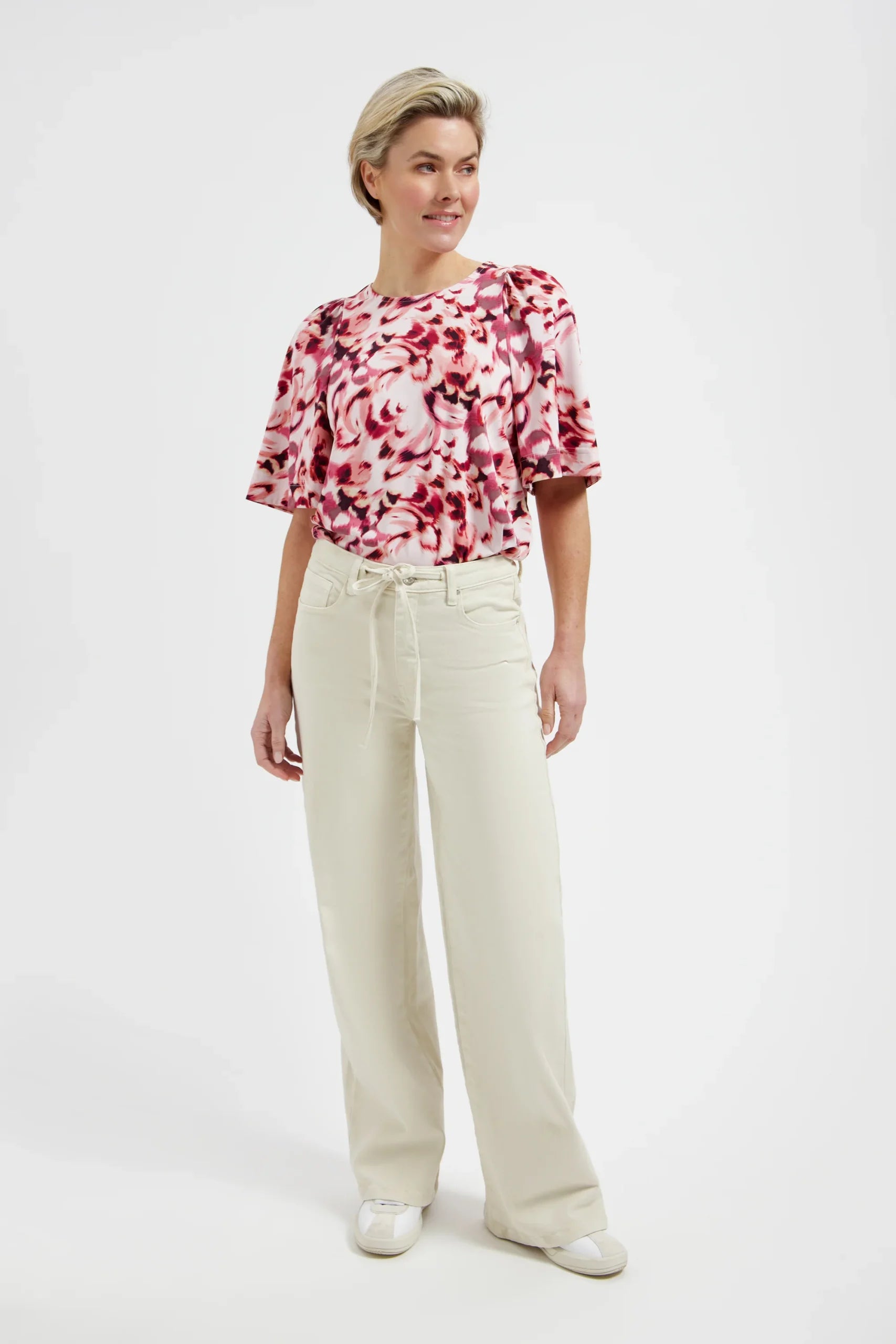 Lady Day Aston Travelstof Top morgan print