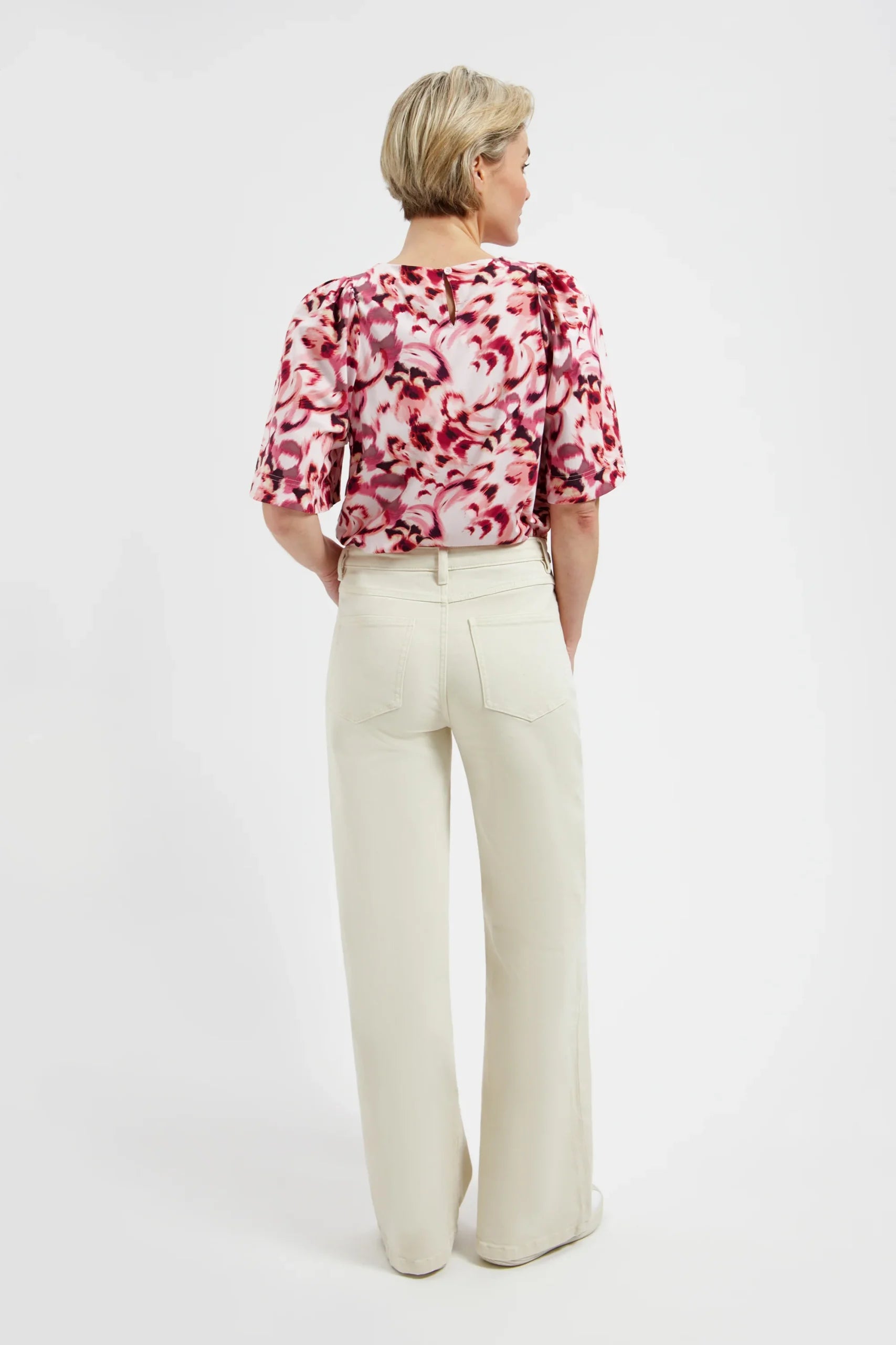 Lady Day Aston Travelstof Top morgan print