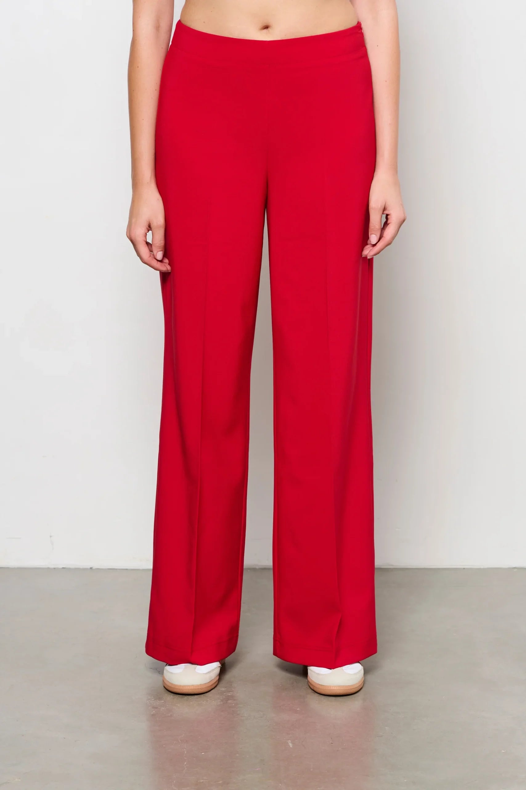 Co Woman Celeste Rechte Broek rood
