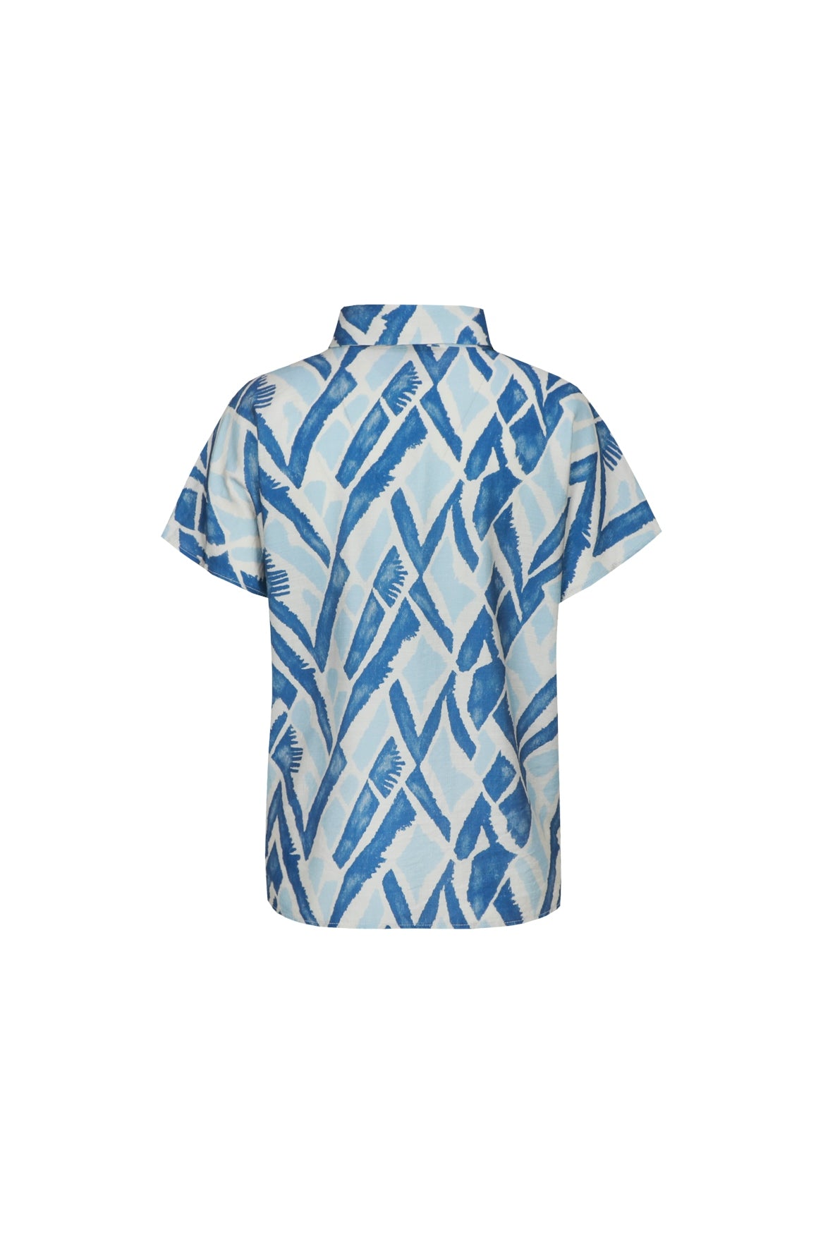 C&S Lene Blouse sand / cornflower blue