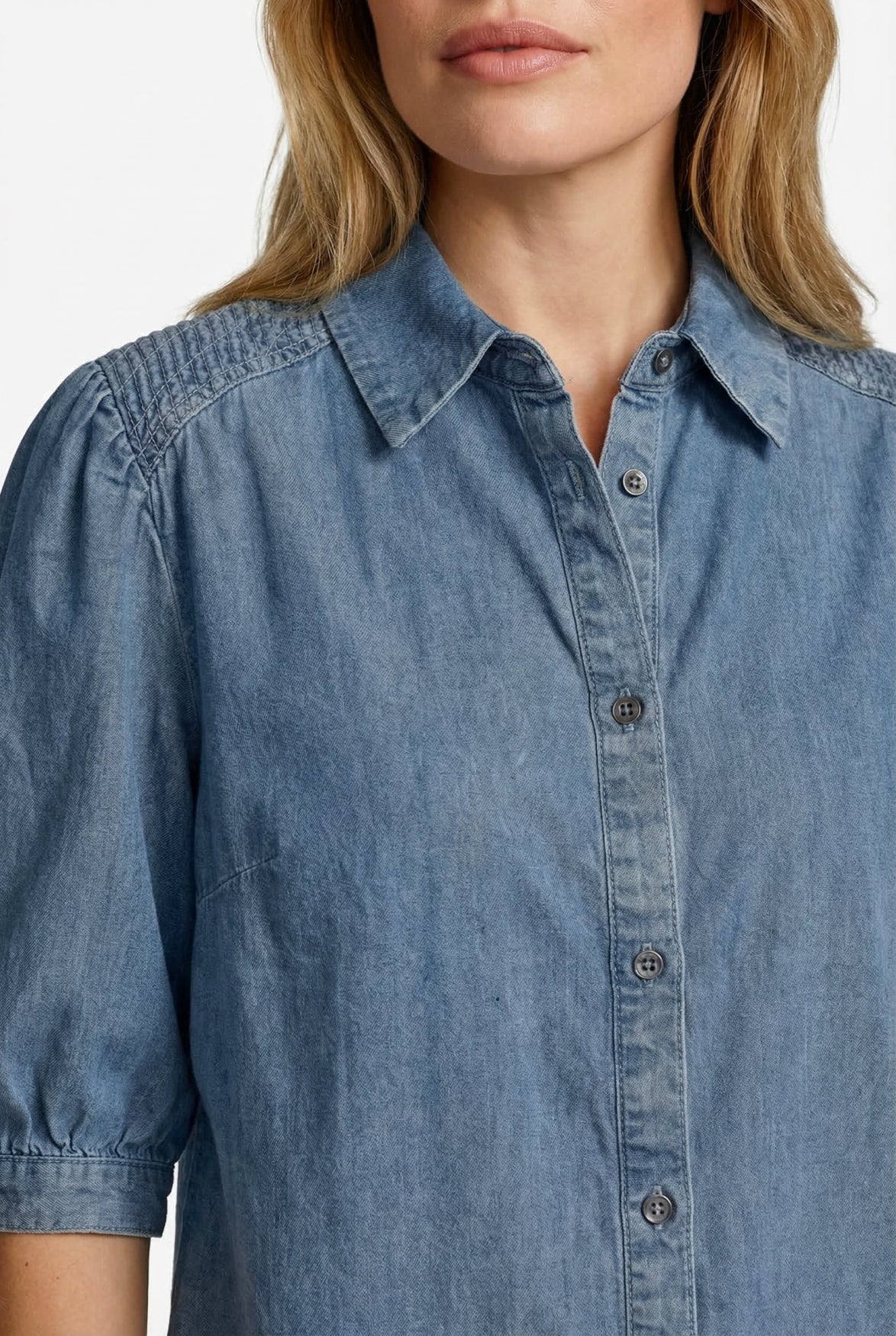 C&S Laira Blouse denim light blue