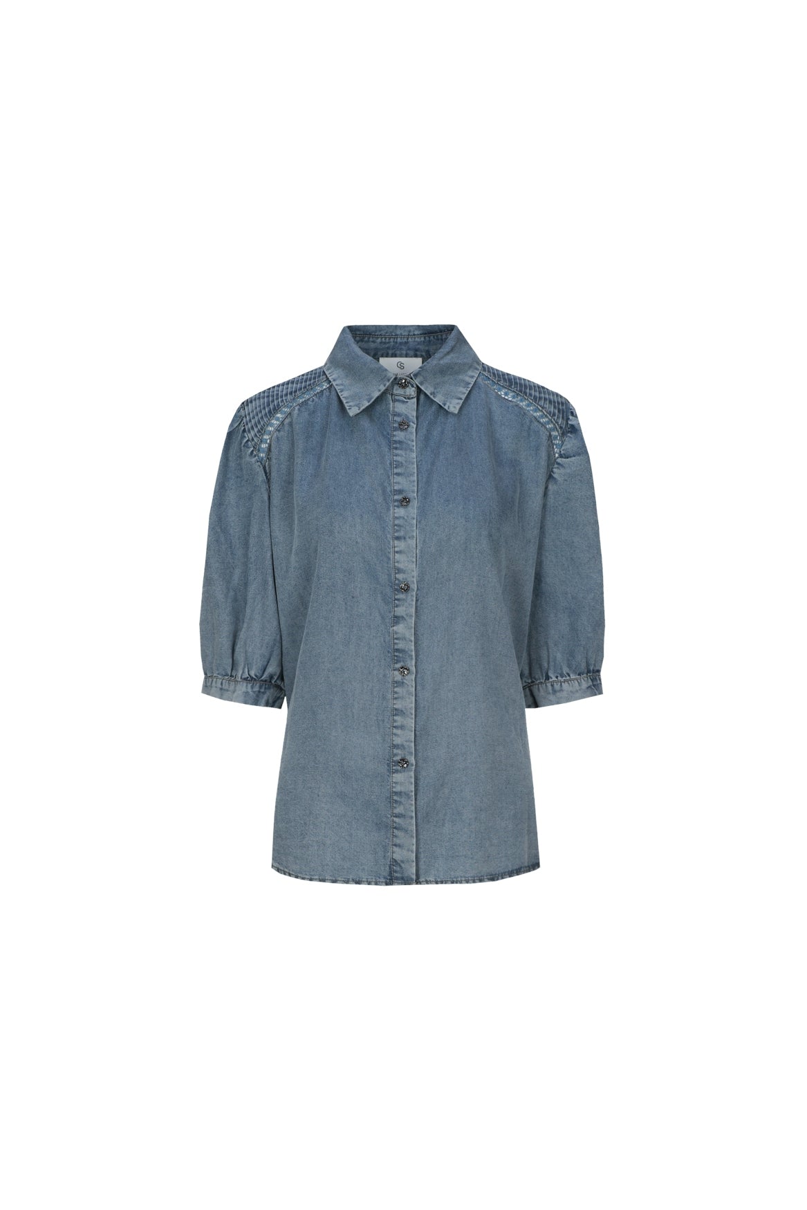 C&S Laira Blouse denim light blue