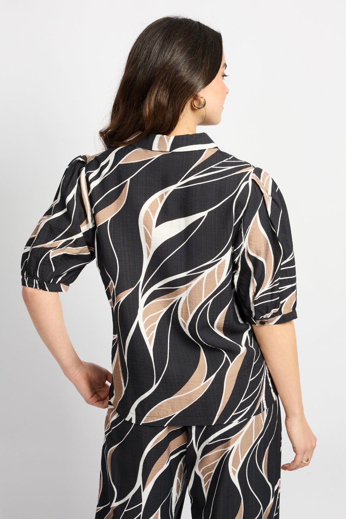 C&S Lisa Blouse black / latte