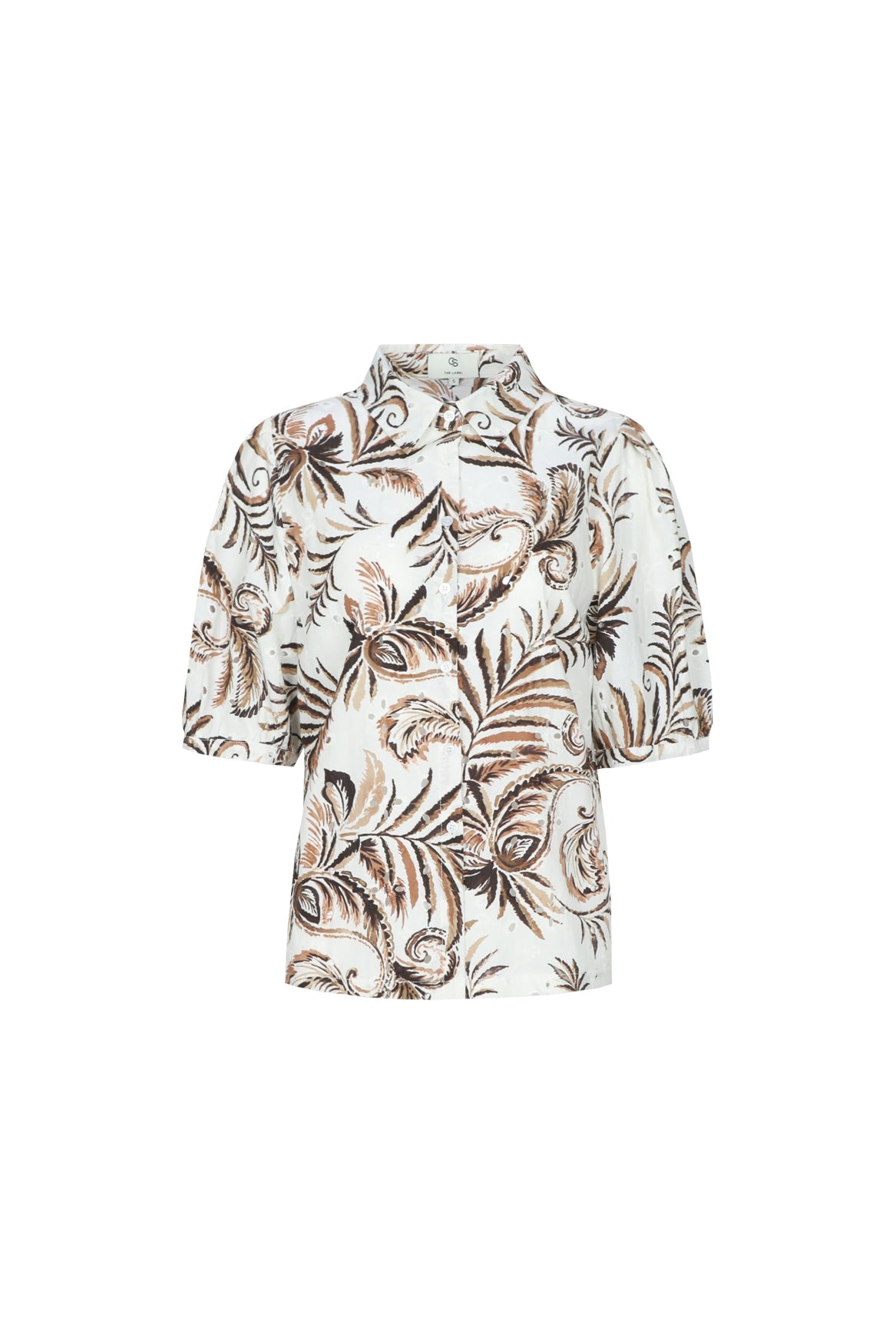 C&S Lucia Blouse offwhite / latte