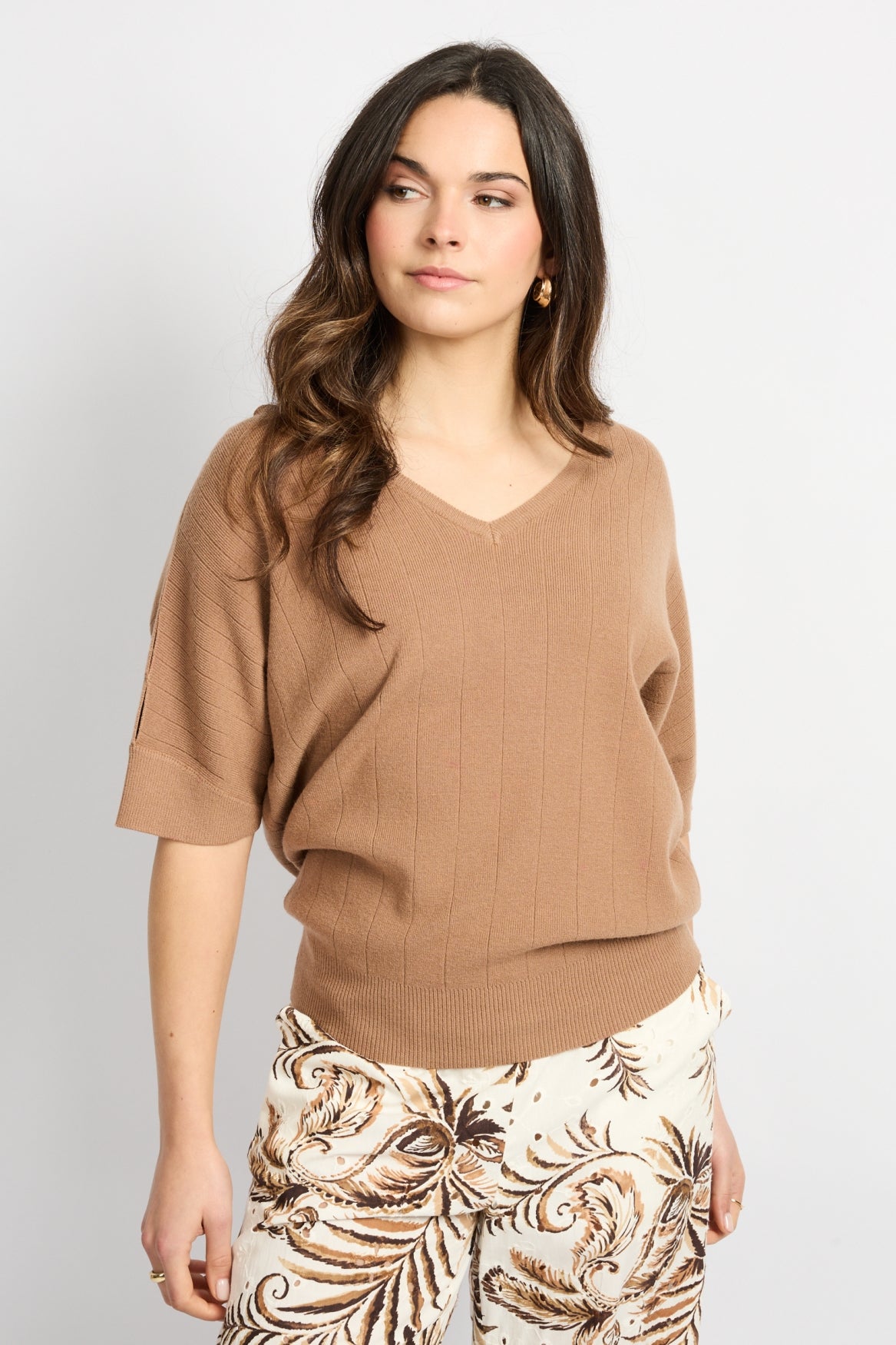 C&S Aboney Knit Pullover Sand