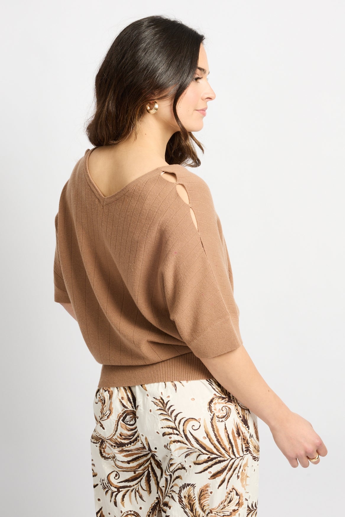C&S Aboney Knit Pullover latte