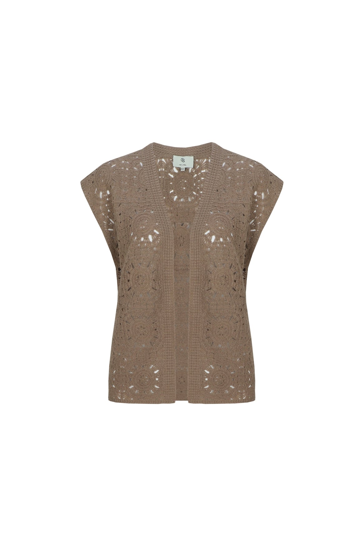 C&S Vedika Knit Gilet latte