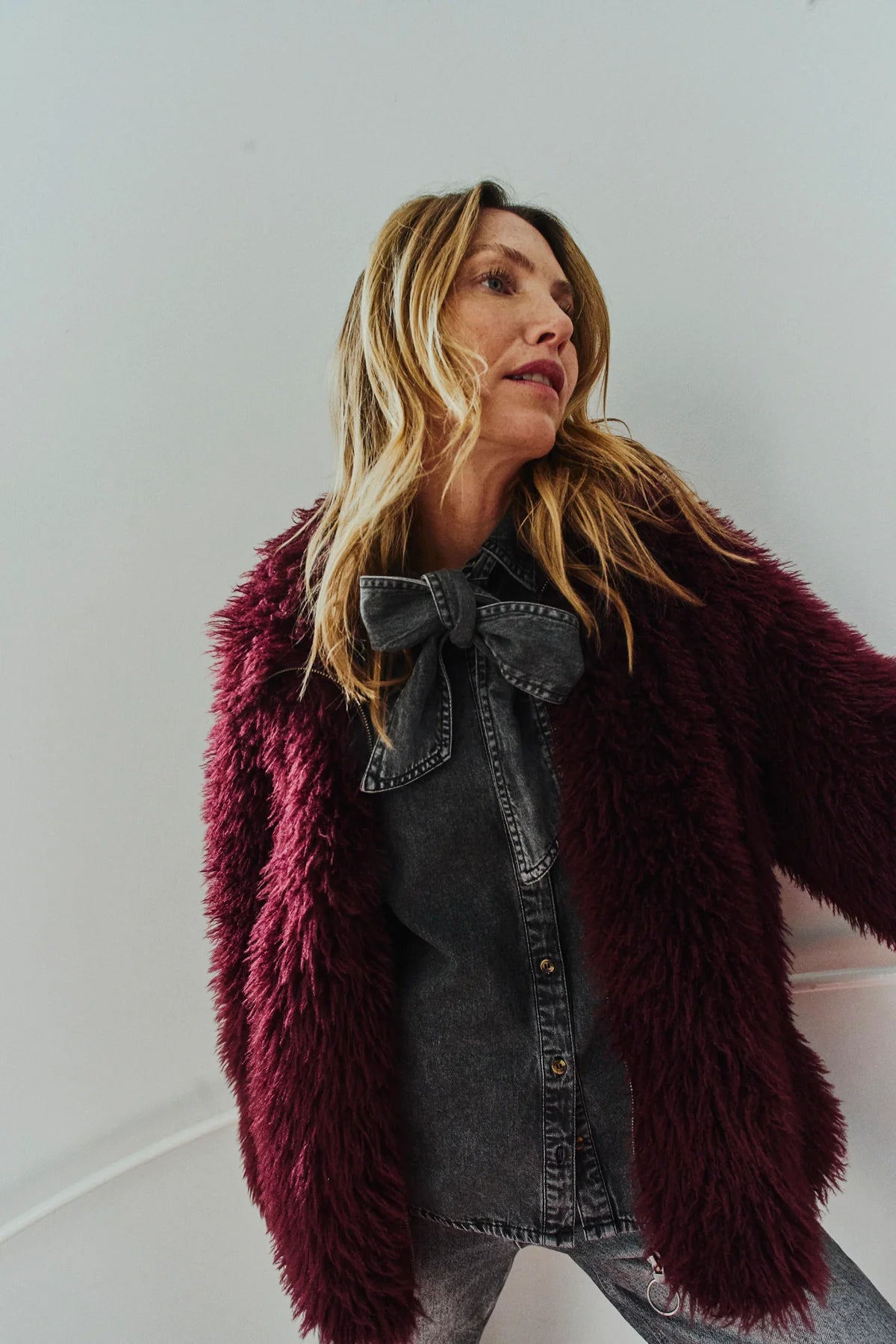 Freequent Fine Jacket port royale burgundy