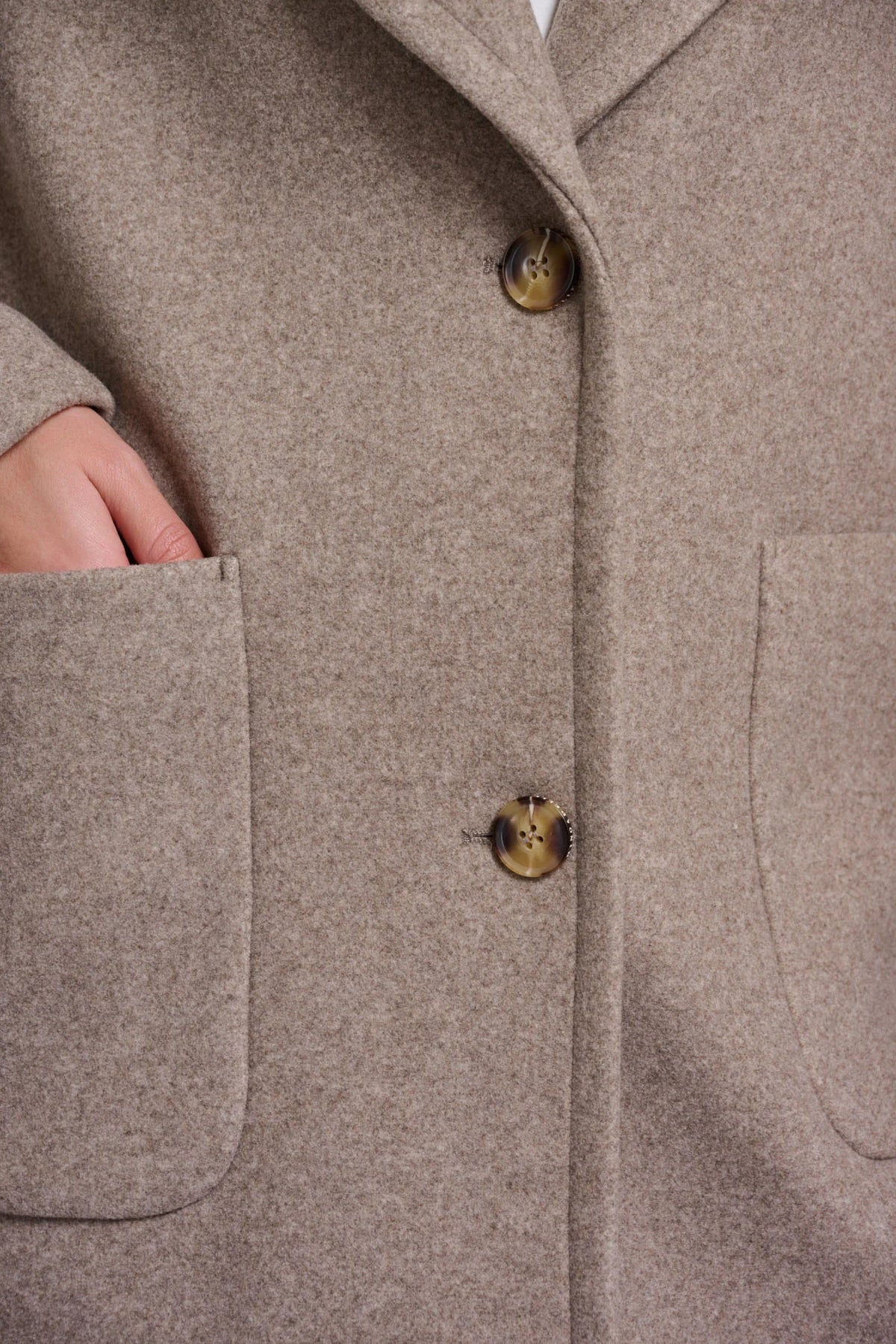 Rino & Pelle Cecile Single breasted coat Toffee Melange