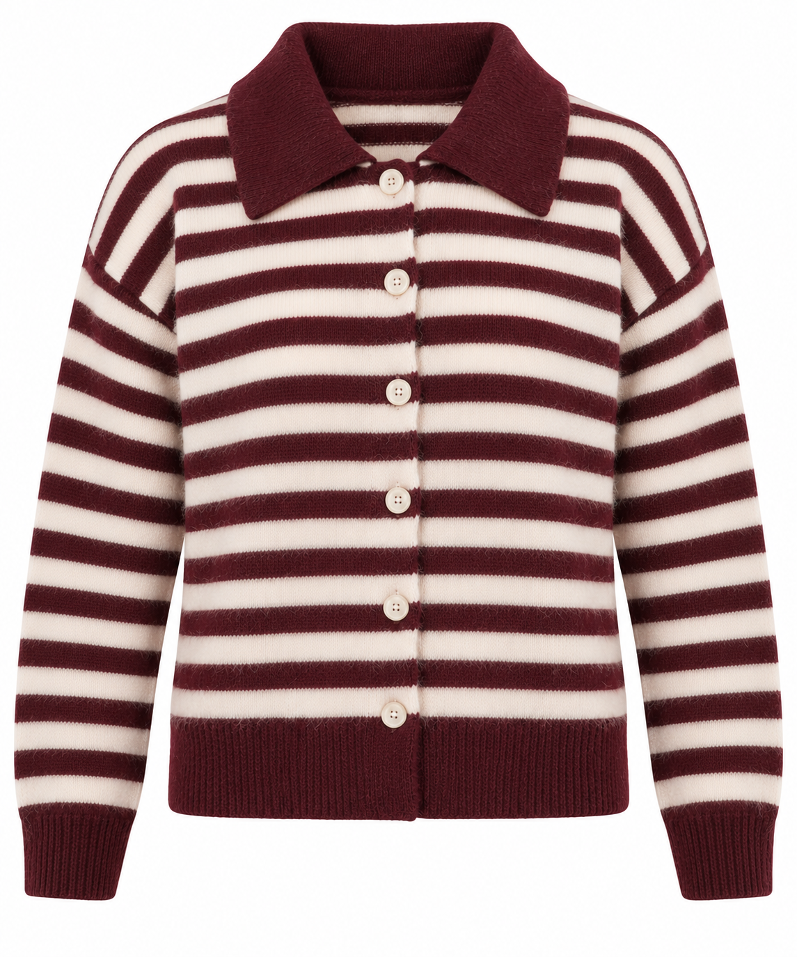 By Clara Polo Trui Streep Bordeaux/Creme