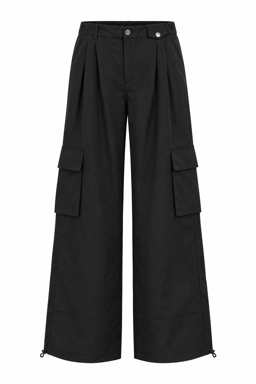 Ivivi Wide Leg Cargo Broek H4873 Zwart