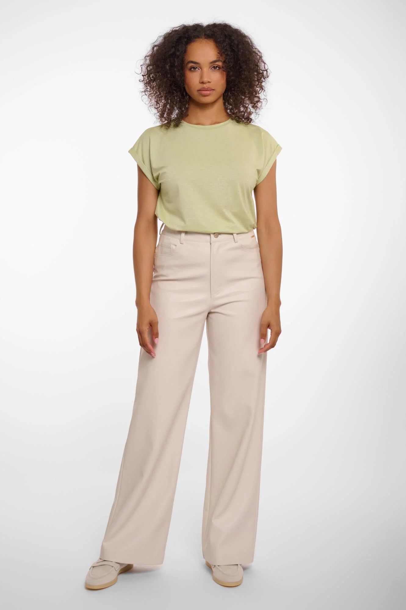 Rino & Pelle Corian PU Leren Broek birch