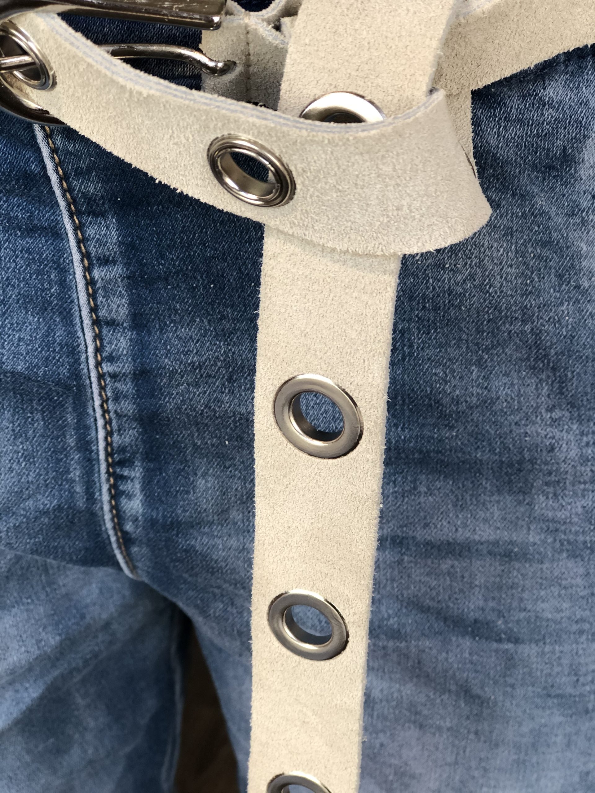 Riem suede zilveren ring meerdere kleuren