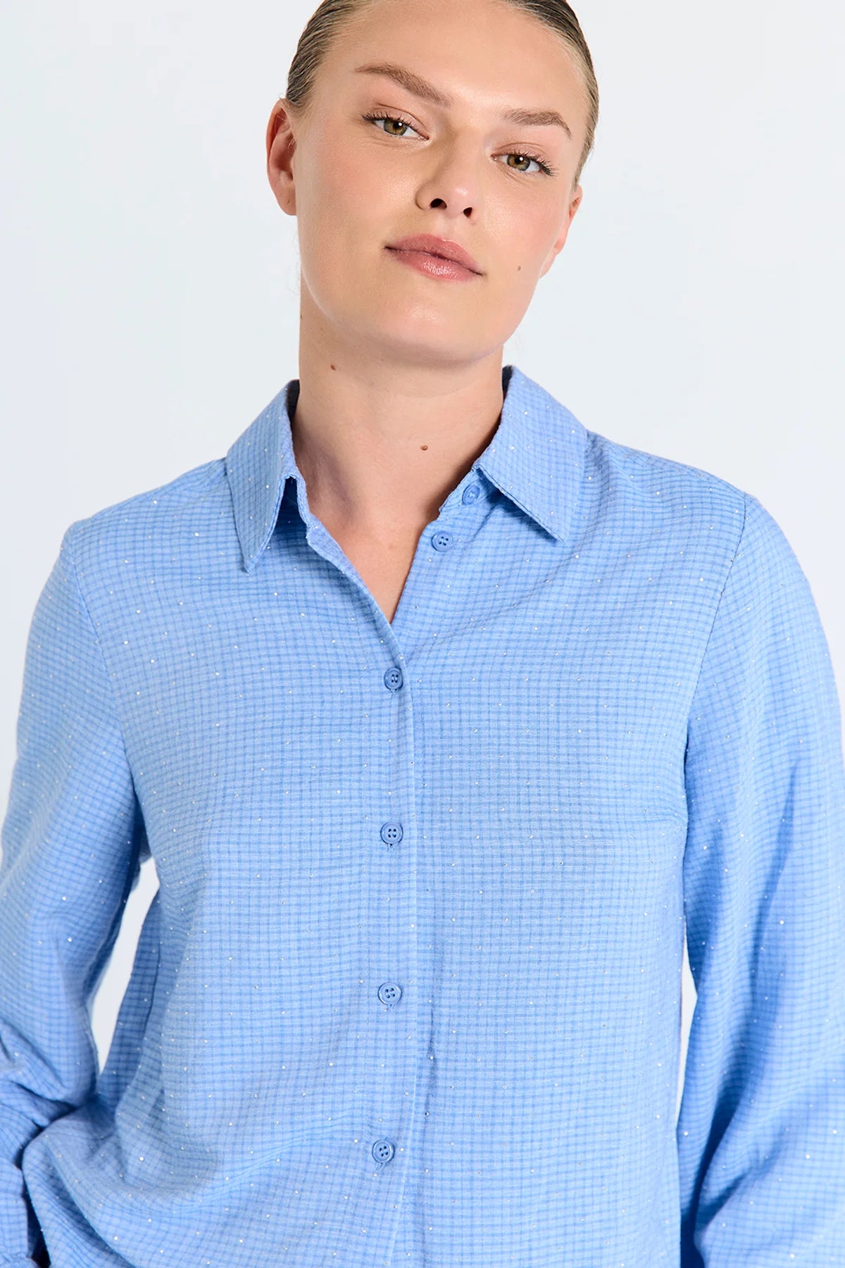 Freequent Shine Blouse wedgewood melange