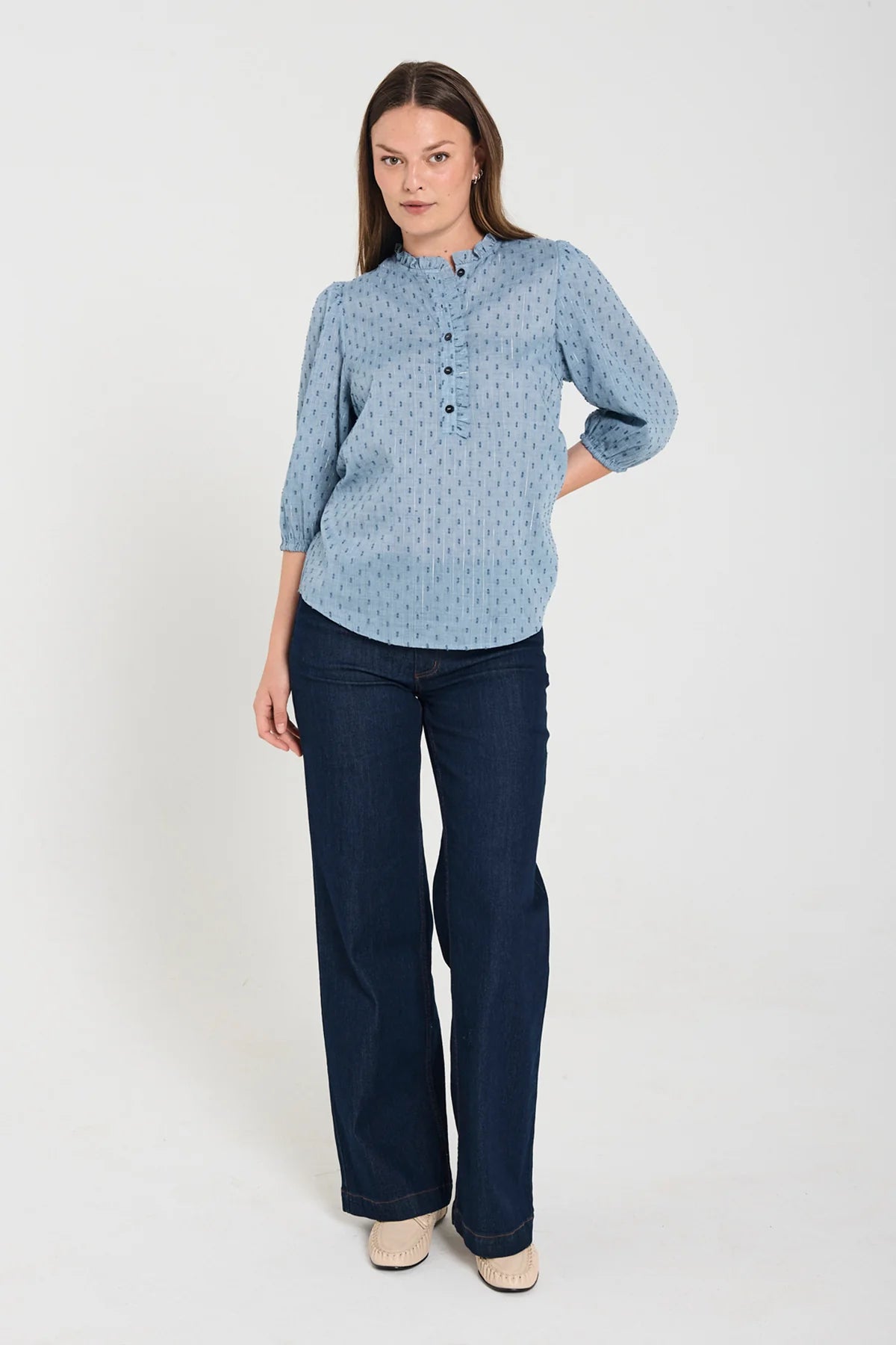 Freequent Sindy Broek L32 dark blue denim