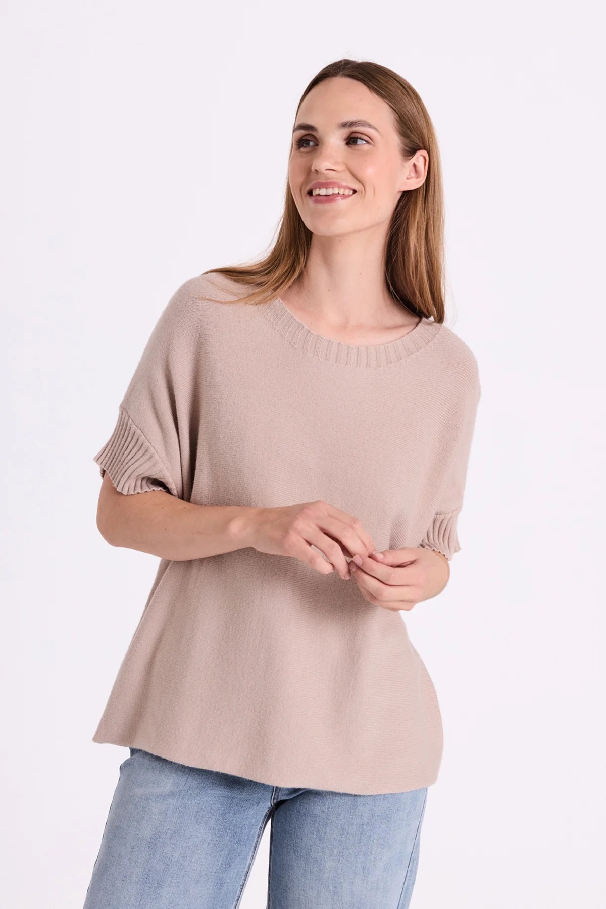 Freequent Visit Pullover silver mink melange