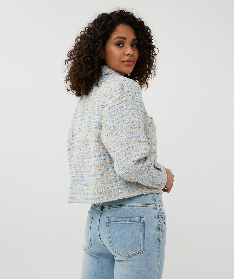 Esqualo Tweed Jacket blauw SP25.19018