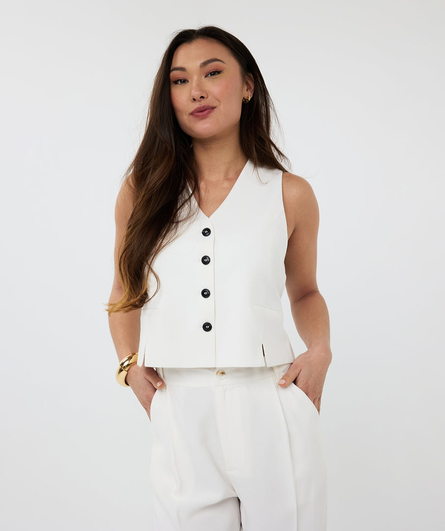 Esqualo Gilet Split HS25.10220 offwhite