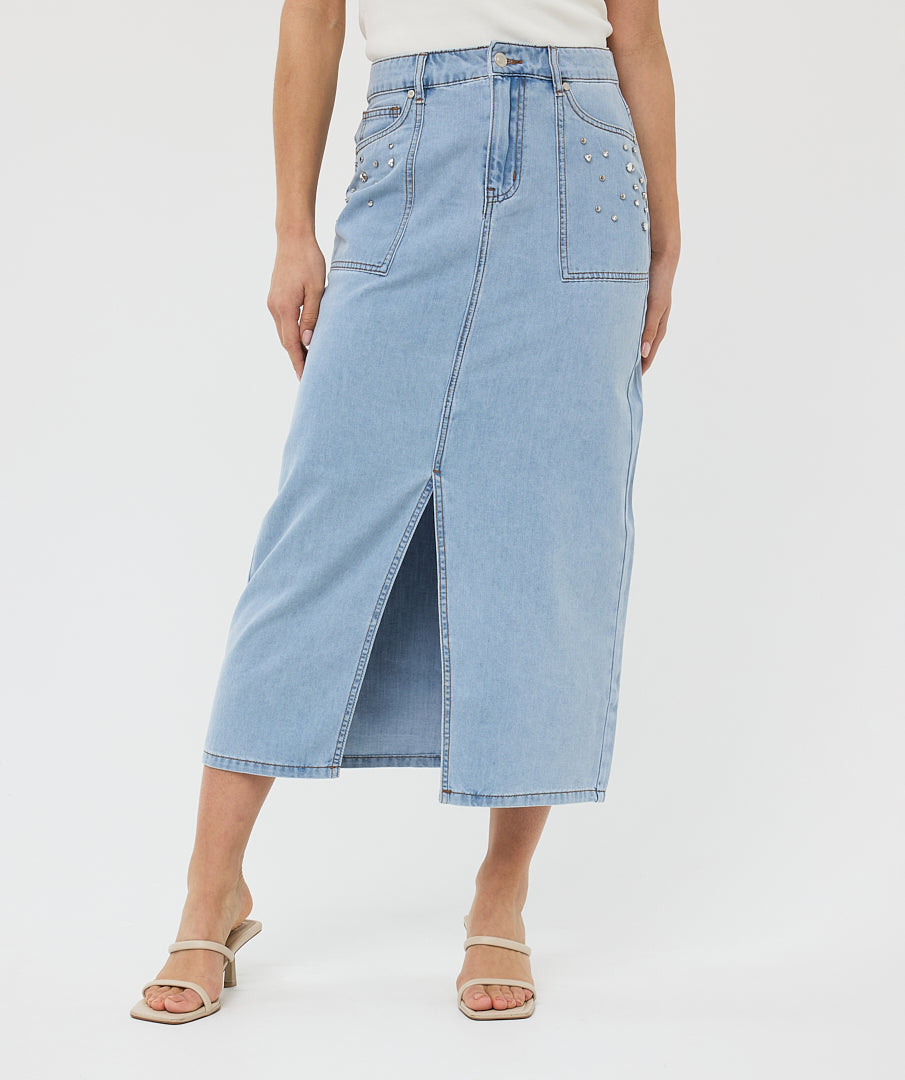 Esqualo Maxi Denim Rok Embellished HS25.12204 jeans blue