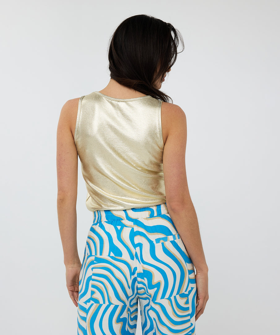Esqualo Singlet Coated Top HS25.30220 goud