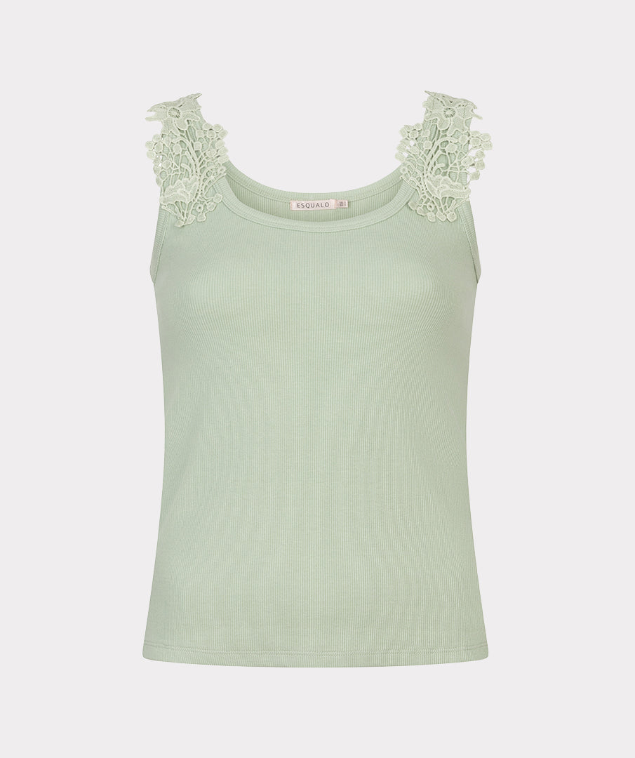 Esqualo Mouwloze Top HS26.30211 soft green